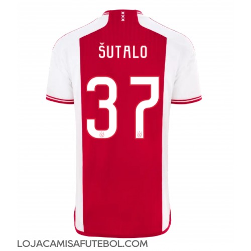 Camisa de Futebol Ajax Josip Sutalo #37 Equipamento Principal 2023-24 Manga Curta